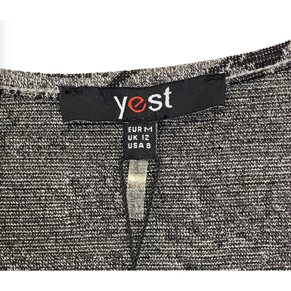 Yest Blouse Sleeveless Top Size 8 Gray Black Pattern Loose Fit Womens Viscose‎ - Picture 3 of 6